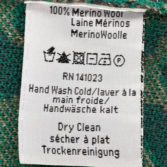 Neve Merino Wool Cardigan Knit Sweater Womens XS Gray Green Boho Cottagecore - Picture 15 of 16